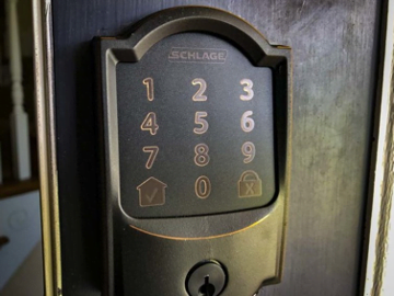 Schlage Encode Smart WiFi Deadbolt in Aged Bronze perfect for custom homes in Ottawa