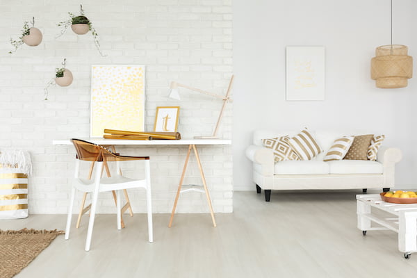 White helps make rooms feel larger